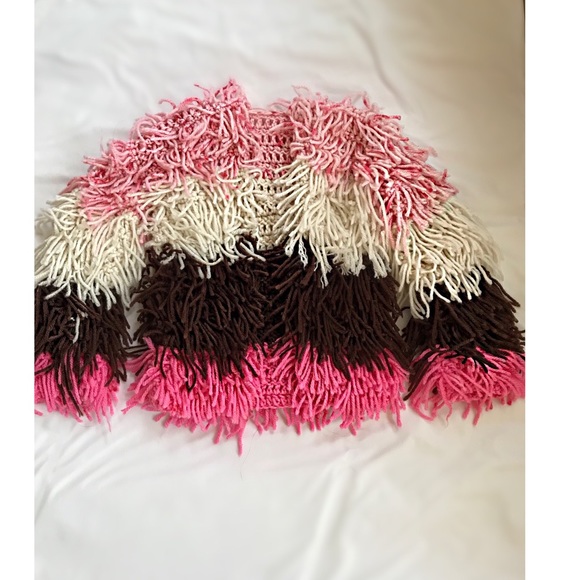 crochet shaggy sweater